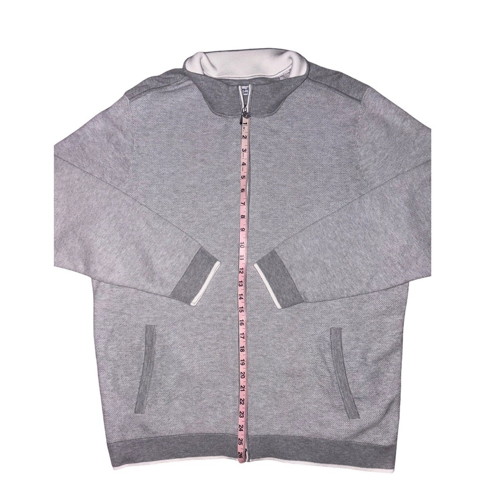 Tommy Bahama IslandZone Full Zip Knit Sweater Mens XXL Gray - Picture 5 of 8